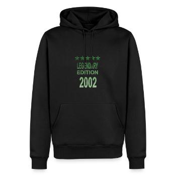 Legendary 2002 Edition - Männer Premium Bio Hoodie - Schwarz - Vorne - Nico (187cm)