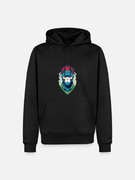 futuristic Ape - Männer Premium Bio Hoodie - Schwarz