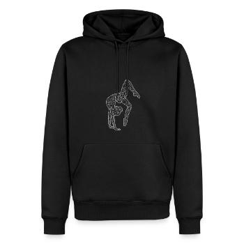 Gymnastik Skorpion Handstand weiss - Männer Premium Bio Hoodie - Schwarz - Vorne - Nico (187cm)