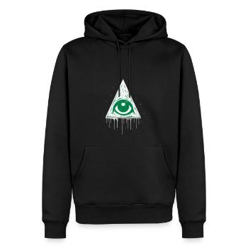 Triangle of Sadness 1 Two colors - Men’s Premium Organic Hoodie - black - Front - Nico (187cm)