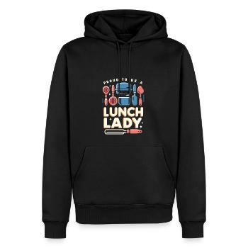 Stolz, eine Lunch-Lady zu sein - Männer Premium Bio Hoodie - Schwarz - Vorne - Nico (187cm)