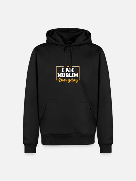 Muslimsk islam Muslimsk Muslima Eid Mubarak - Herre Premium økologisk hoodie - sort