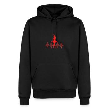 Ballet Ballet Danser - Herre Premium økologisk hoodie - sort - Foran - Nico (187cm)