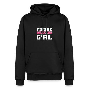 Patinage sur glace Patinage sur glace Patinage sur glace - Sweat à capuche Premium bio Homme - noir - Devant - Nico (187cm)
