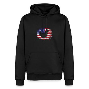 Poulet Volaille - Sweat à capuche Premium bio Homme - noir - Devant - Nico (187cm)