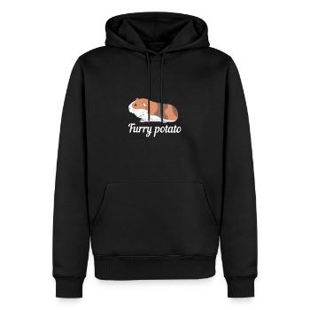 Cobaye - Sweat à capuche Premium bio Homme - noir - Devant - Nico (187cm)
