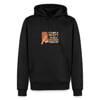 Teckel - Sweat à capuche Premium bio Homme - noir - Devant - Nico (187cm)