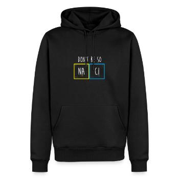 Tableau périodique - Sweat à capuche Premium bio Homme - noir - Devant - Nico (187cm)