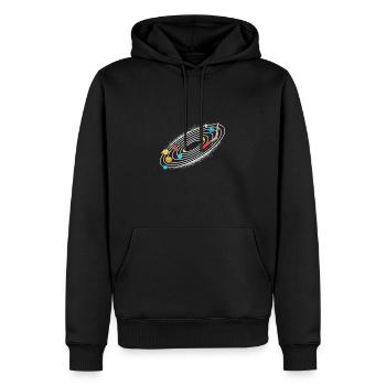 Universe Solar System - Men’s Premium Organic Hoodie - black - Front - Nico (187cm)