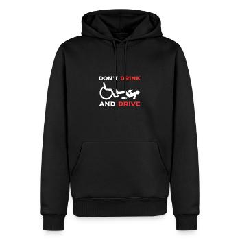 Rollstuhl - Männer Premium Bio Hoodie - Schwarz - Vorne - Nico (187cm)