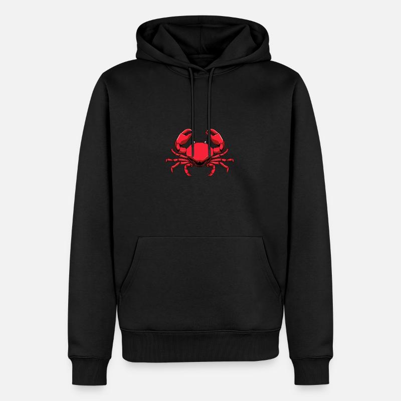 Krabbe - Männer Premium Bio Hoodie - Schwarz