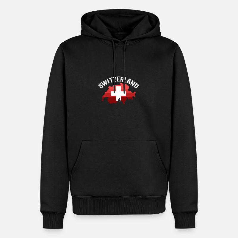 Schweiz Schweizer Schweizerdeutsch - Männer Premium Bio Hoodie - Schwarz