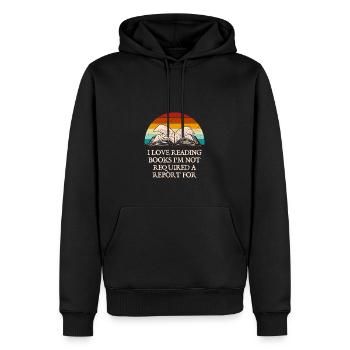 Liebe Lesen Bücher Introvertierte Buchliebhaber An - Männer Premium Bio Hoodie - Schwarz - Vorne - Nico (187cm)