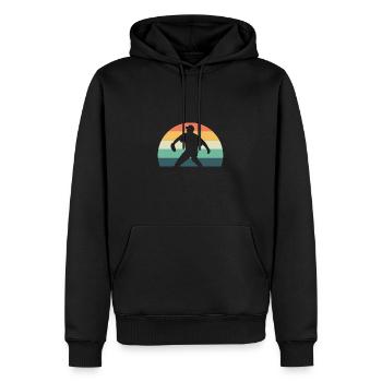 Softball Softball-Spieler - Männer Premium Bio Hoodie - Schwarz - Vorne - Nico (187cm)