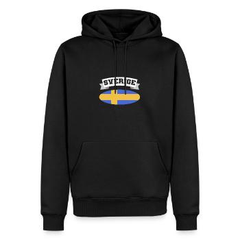 Suède Suédois - Sweat à capuche Premium bio Homme - noir - Devant - Nico (187cm)