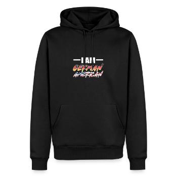 American German - Men’s Premium Organic Hoodie - black - Front - Nico (187cm)