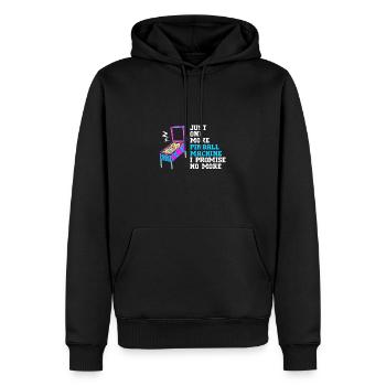Flipper Boîte de flipper - Sweat à capuche Premium bio Homme - noir - Devant - Nico (187cm)