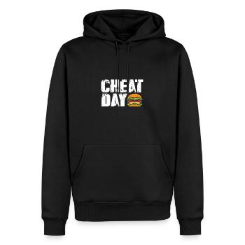 Cheeseburger Burger - Men’s Premium Organic Hoodie - black - Front - Nico (187cm)