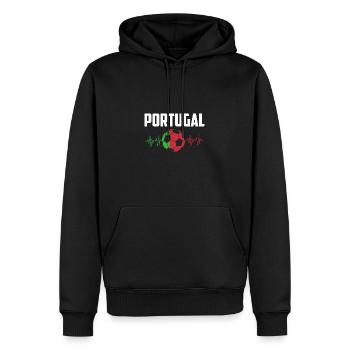 Portugal - Männer Premium Bio Hoodie - Schwarz - Vorne - Nico (187cm)