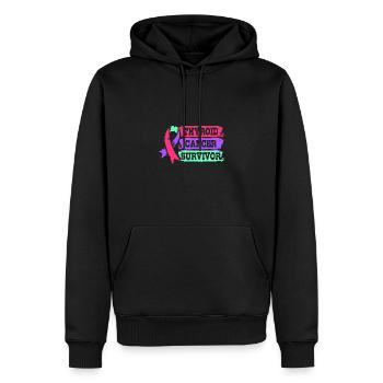Schilddrüsenkrebs - Männer Premium Bio Hoodie - Schwarz - Vorne - Nico (187cm)