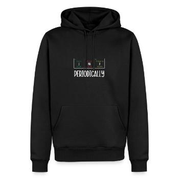 Tableau périodique - Sweat à capuche Premium bio Homme - noir - Devant - Nico (187cm)
