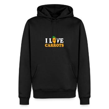 Karotte Gemüse - Männer Premium Bio Hoodie - Schwarz - Vorne - Nico (187cm)