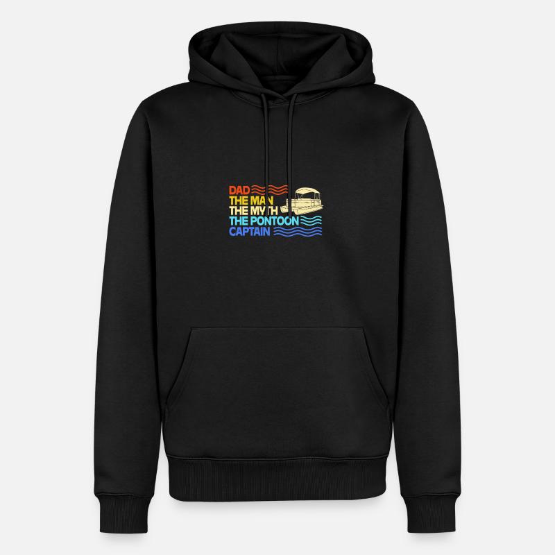 Pontonboot Boot Boote - Männer Premium Bio Hoodie - Schwarz