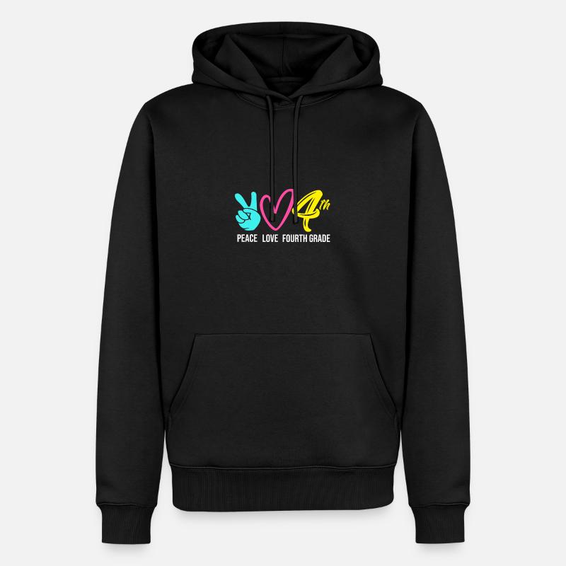 4. Klasse - Männer Premium Bio Hoodie - Schwarz