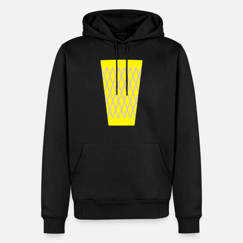 Apfelwein Glas _Geripptes - Männer Premium Bio Hoodie - Schwarz