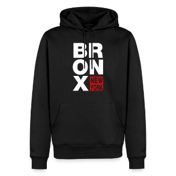 bronx new york - Männer Premium Bio Hoodie - Schwarz - Vorne - Nico (187cm)