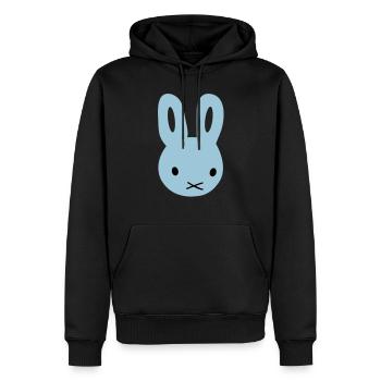 bunny/hase - Männer Premium Bio Hoodie - Schwarz - Vorne - Nico (187cm)