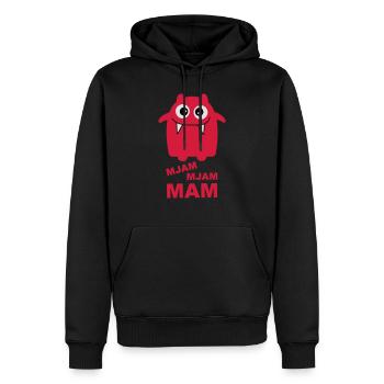 Hunger nach Mama - Männer Premium Bio Hoodie - Schwarz - Vorne - Nico (187cm)