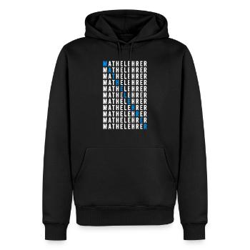 Mathelehrer - Männer Premium Bio Hoodie - Schwarz - Vorne - Nico (187cm)
