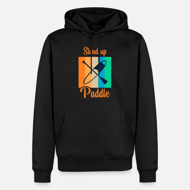 Stand up paddle - Sweat à capuche Premium bio Homme - noir