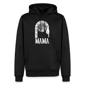 Mama I Love You To The Moon And Back - Männer Premium Bio Hoodie - Schwarz - Vorne - Nico (187cm)