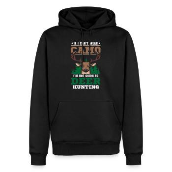 If I die today tell my deer heads I love them - Männer Premium Bio Hoodie - Schwarz - Vorne - Nico (187cm)