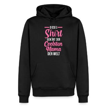 Mutter Coolste Mama - Männer Premium Bio Hoodie - Schwarz - Vorne - Nico (187cm)