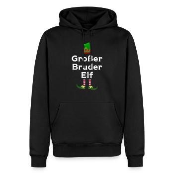 Großer Bruder Elf Geschwister Geschenk - Männer Premium Bio Hoodie - Schwarz - Vorne - Nico (187cm)