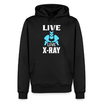 Live Love X-Ray Radiology X-Ray Rad Tech - Männer Premium Bio Hoodie - Schwarz - Vorne - Nico (187cm)