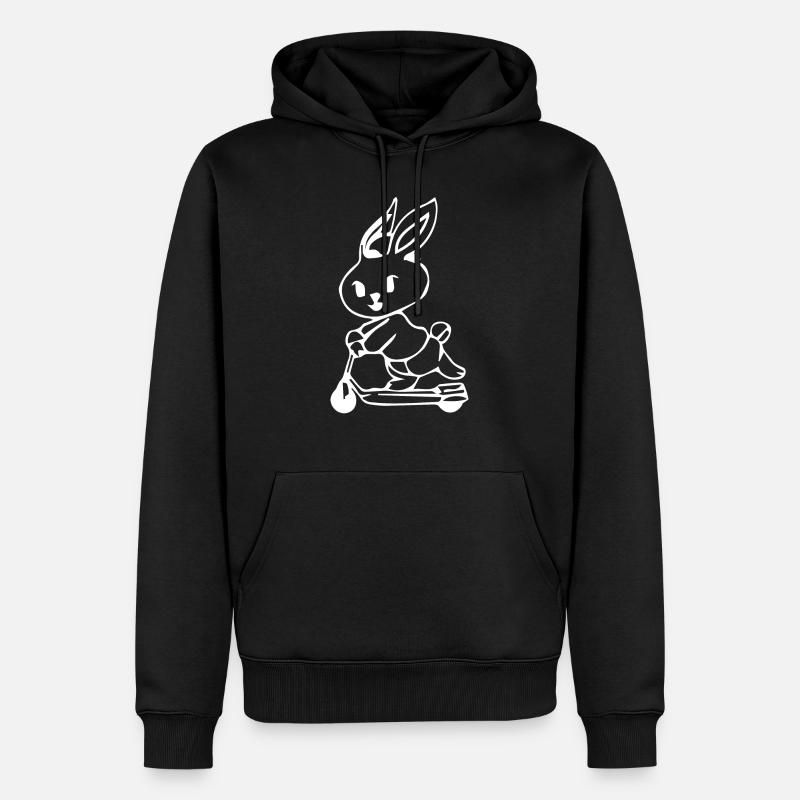 E-Scooter Roller - Männer Premium Bio Hoodie - Schwarz