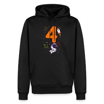 Astronaut Dabbing Motiv Geschenkidee Kind Geburtst - Männer Premium Bio Hoodie - Schwarz - Vorne - Nico (187cm)