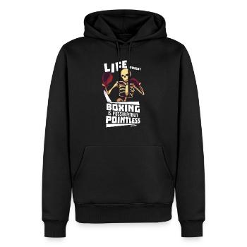 Life Without Boxing Is Possible But Pointless - Männer Premium Bio Hoodie - Schwarz - Vorne - Nico (187cm)