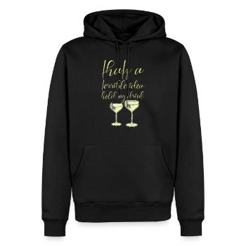 That's A Terrible Idea, Hold My Drink 2 - Men’s Premium Organic Hoodie - black - Front - Nico (187cm)