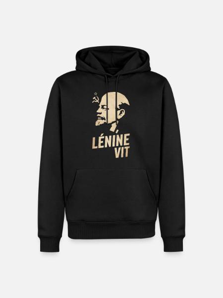 Lenin lebt - Männer Premium Bio Hoodie - Schwarz