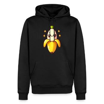 Niedliche Banane - Männer Premium Bio Hoodie - Schwarz - Vorne - Nico (187cm)