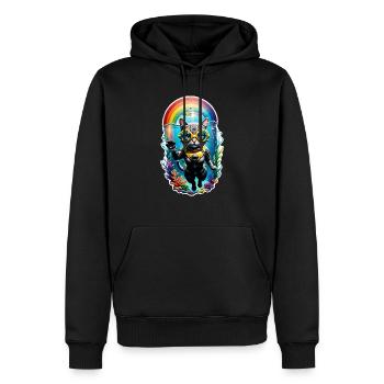 Katzen-Tauchen - Männer Premium Bio Hoodie - Schwarz - Vorne - Nico (187cm)