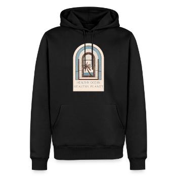 Meeresschutz - Männer Premium Bio Hoodie - Schwarz - Vorne - Nico (187cm)