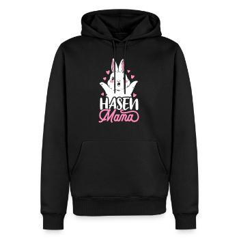 Mama Hase Muttertagsgeschenk Ostern Hasen Mama - Männer Premium Bio Hoodie - Schwarz - Vorne - Nico (187cm)