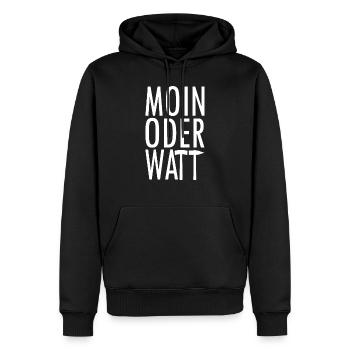 Moin ou Watt Ruhrpott - Sweat à capuche Premium bio Homme - noir - Devant - Nico (187cm)