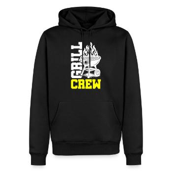 Grill Crew - Männer Premium Bio Hoodie - Schwarz - Vorne - Nico (187cm)